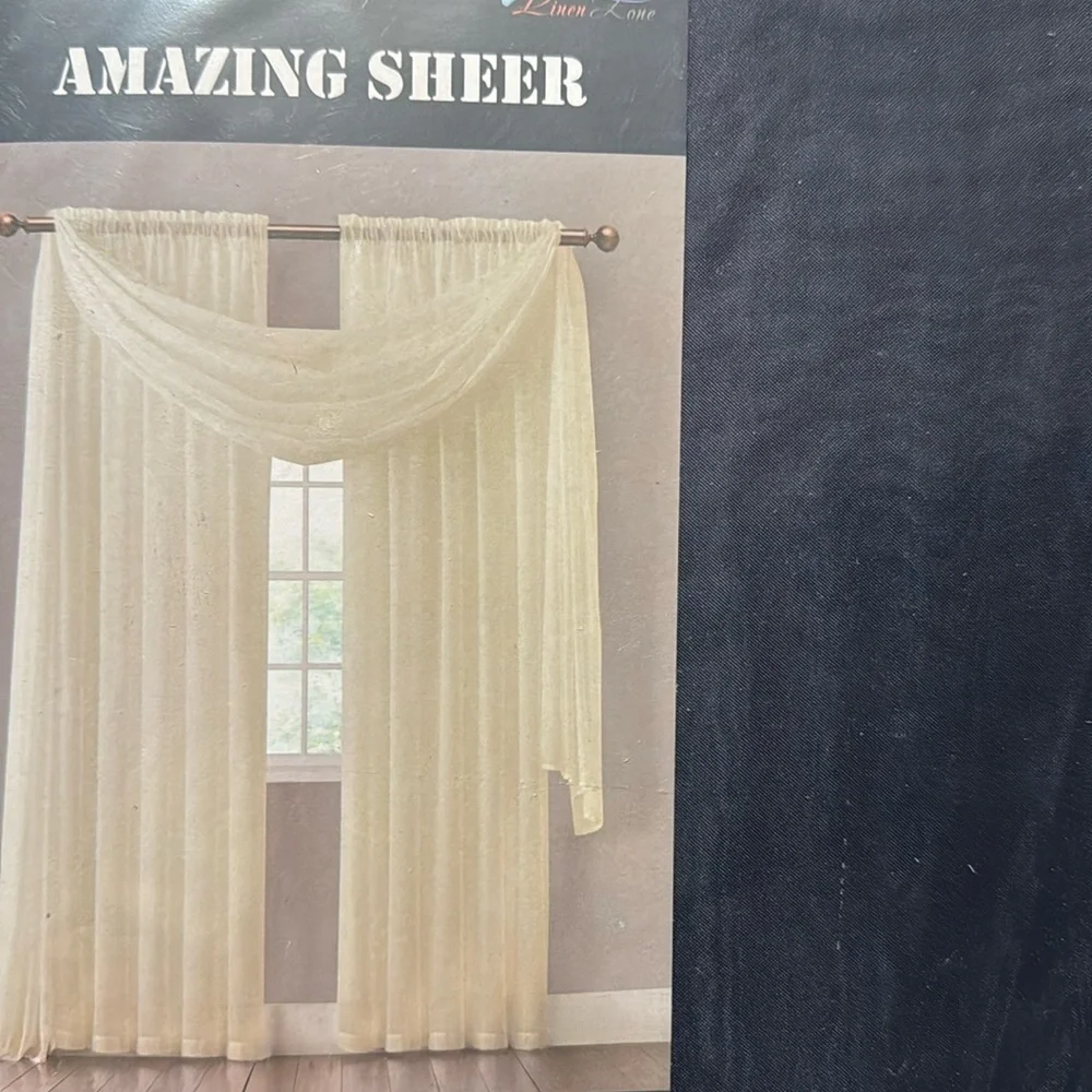 Amazing Sheer Navy 2 windows panel